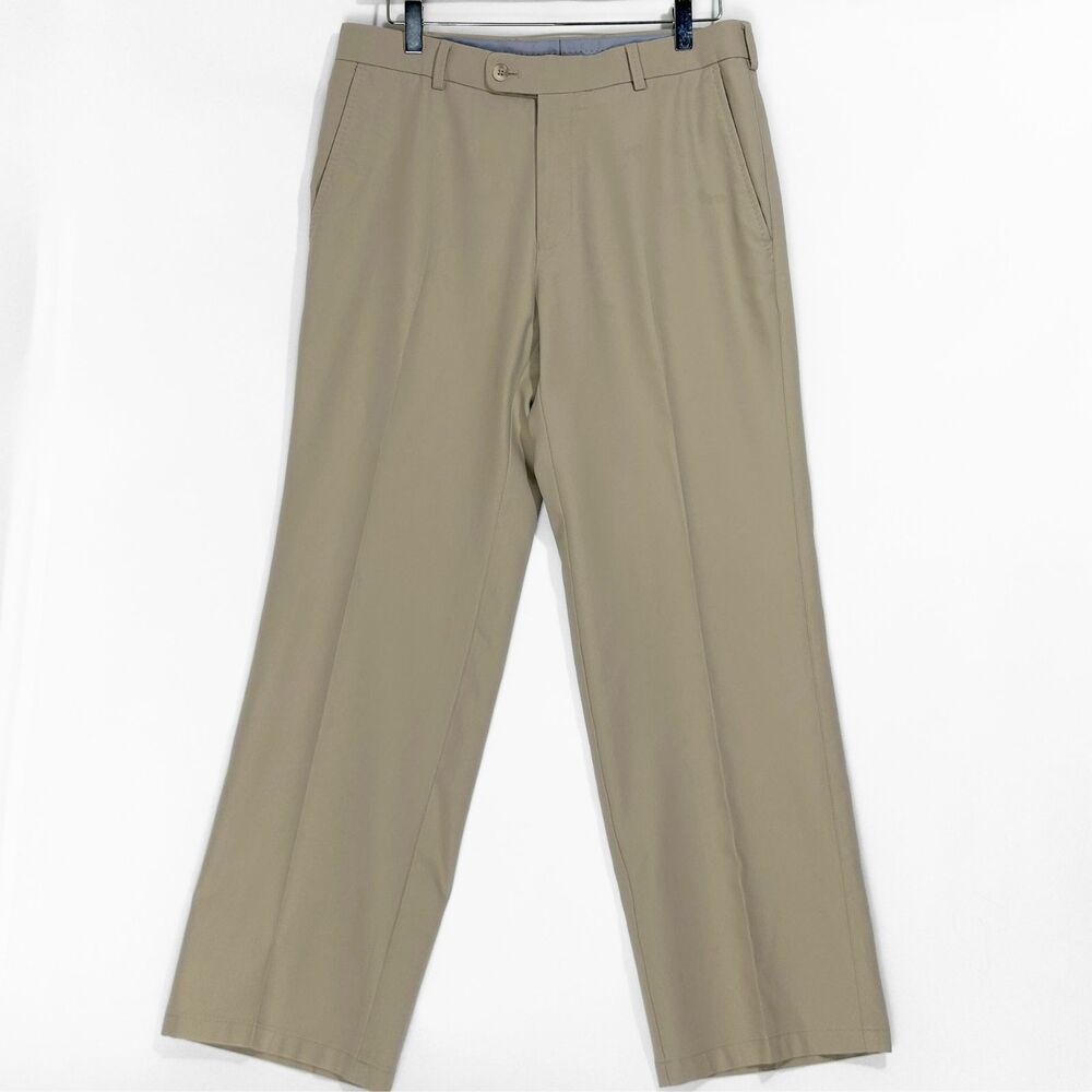 Peter Millar Wicking Performance Golf Pants Mens 32/32 Khaki Preppy